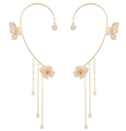 Diamond Butterfly Ear Clip Earring KK Labib