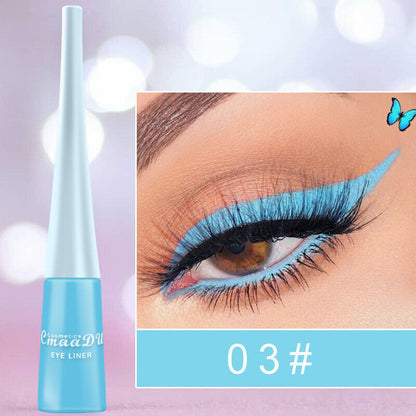 Waterproof Liquid Eyeliner Beauty Matte Glitter Pen Pencil Makeup 33 Colors UK