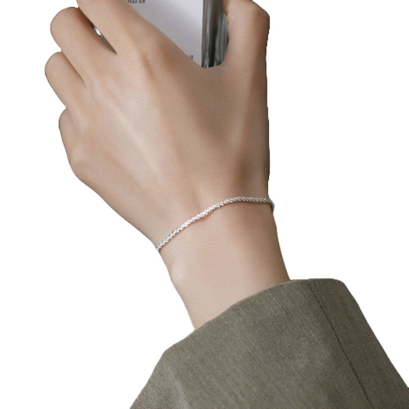 Gypsophila Clavicle Chain Necklace and Bracelet Set