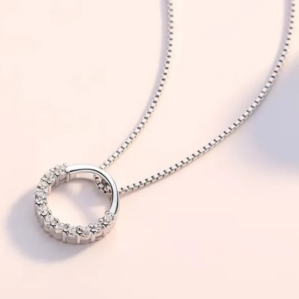Zircon round pendant necklace KK Labib