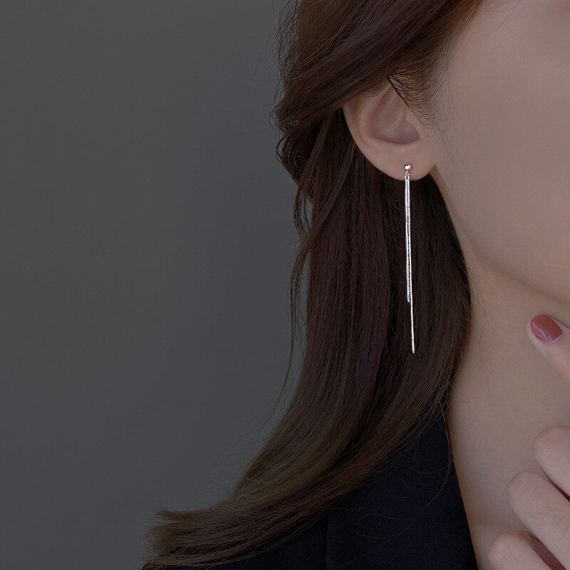 Hanging Tassel Drop Stud Earrings