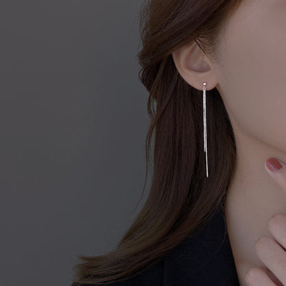 Hanging Tassel Drop Stud Earrings