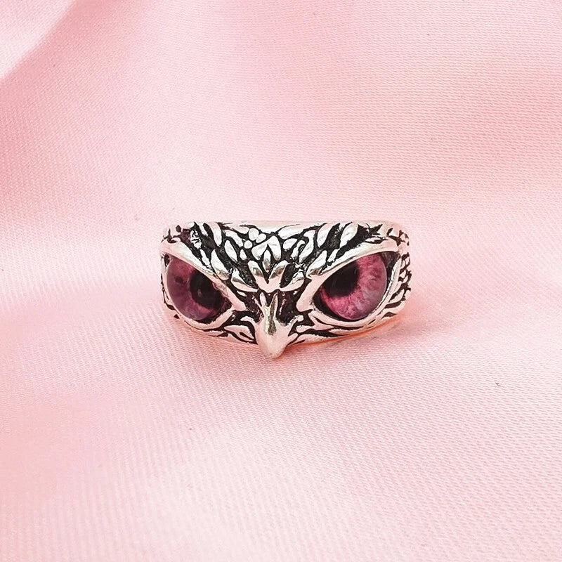 Open Adjustable Retro Devil Eye owl Ring KK Labib