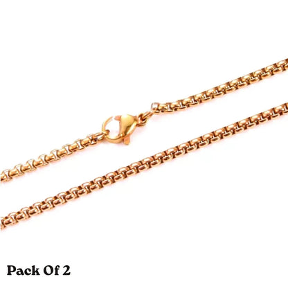 925 Stainless Steel Multicolor Pearl Box Chain Necklace Unisex KK Labib