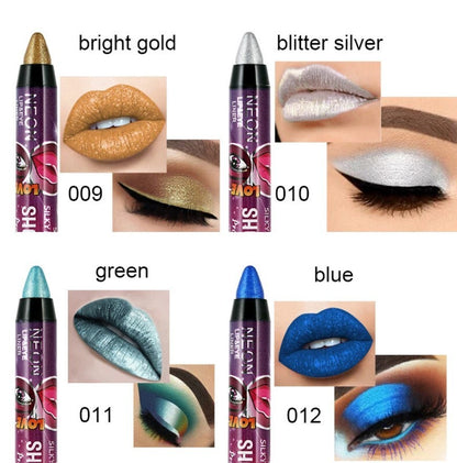 Smooth Blend able Beauty Cosmetic Tool Eyeshadow & Lipstick Pen 2 in 1 Dual Gift