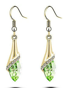 Dangle Leaf Earrings Teardrop