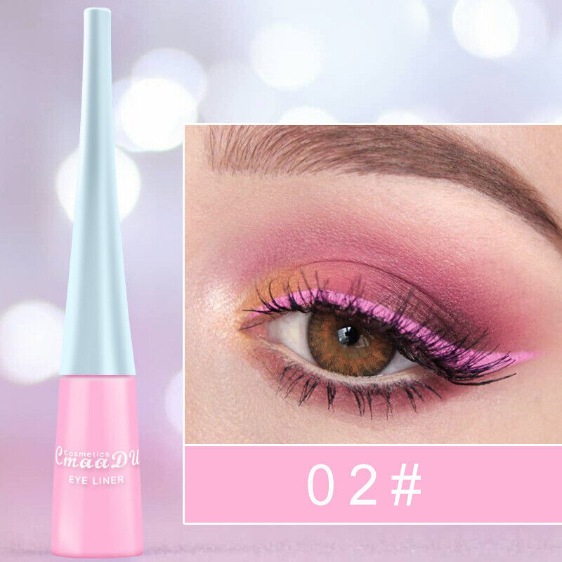 Waterproof Liquid Eyeliner Beauty Matte Glitter Pen Pencil Makeup 33 Colors UK