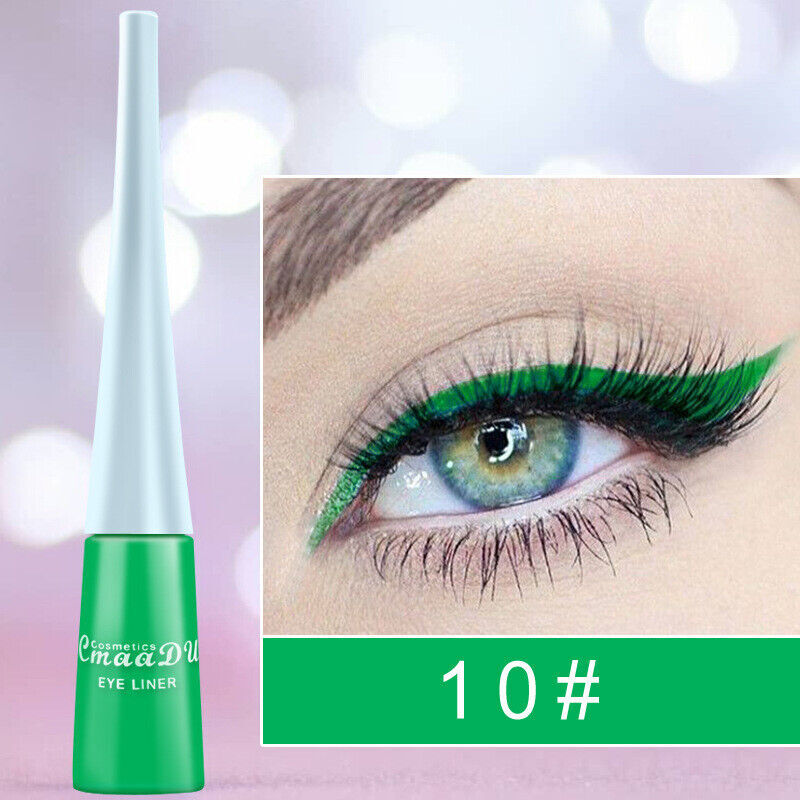 Waterproof Liquid Eyeliner Beauty Matte Glitter Pen Pencil Makeup 33 Colors UK