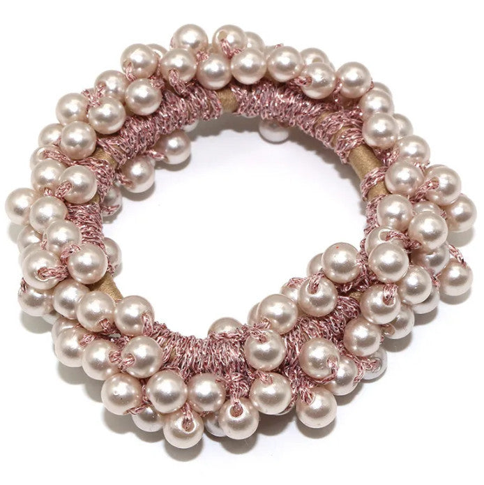 Womens Large Elastic Pearl Headdress Hair Band Scrunchie Accessories Hair Tie
