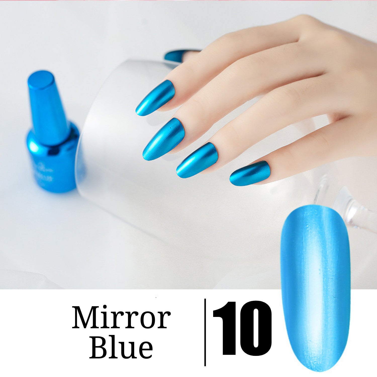 15 Colors Metallic Nail Polish Super Shine Chrome Mirror Effect Art Nail Varnish