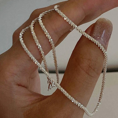 Gypsophila Clavicle Chain Necklace and Bracelet Set