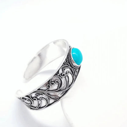 . Retro Turquoise Open Bracelet. KK Labib
