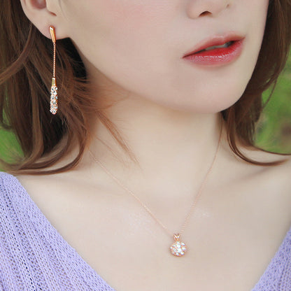 Hanging Tassel Drop Stud Earrings