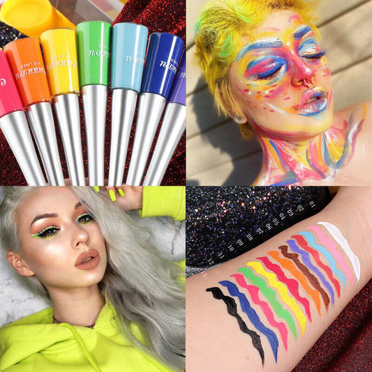 Waterproof Liquid Eyeliner Beauty Matte Glitter Pen Pencil Makeup 33 Colors UK
