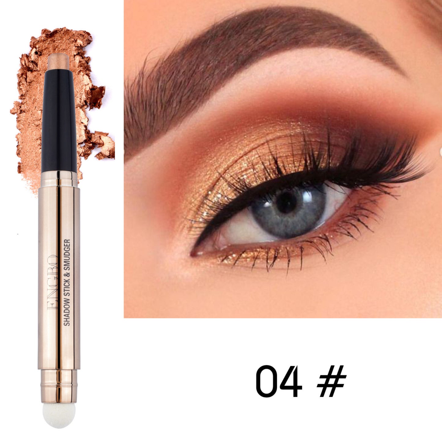 Glitter Shimmer Eyeshadow Stick Cream Long Lasting Waterproof Non-Smudge Makeup