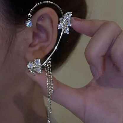 Diamond Butterfly Ear Clip Earring KK Labib