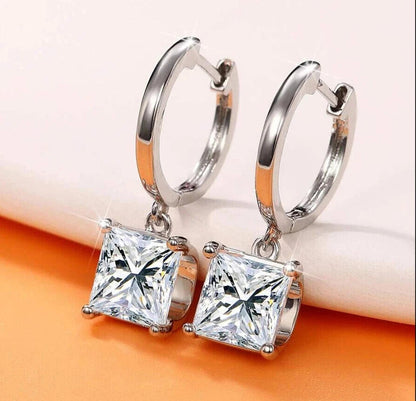 Square Zircon Hanging Earrings KK Labib