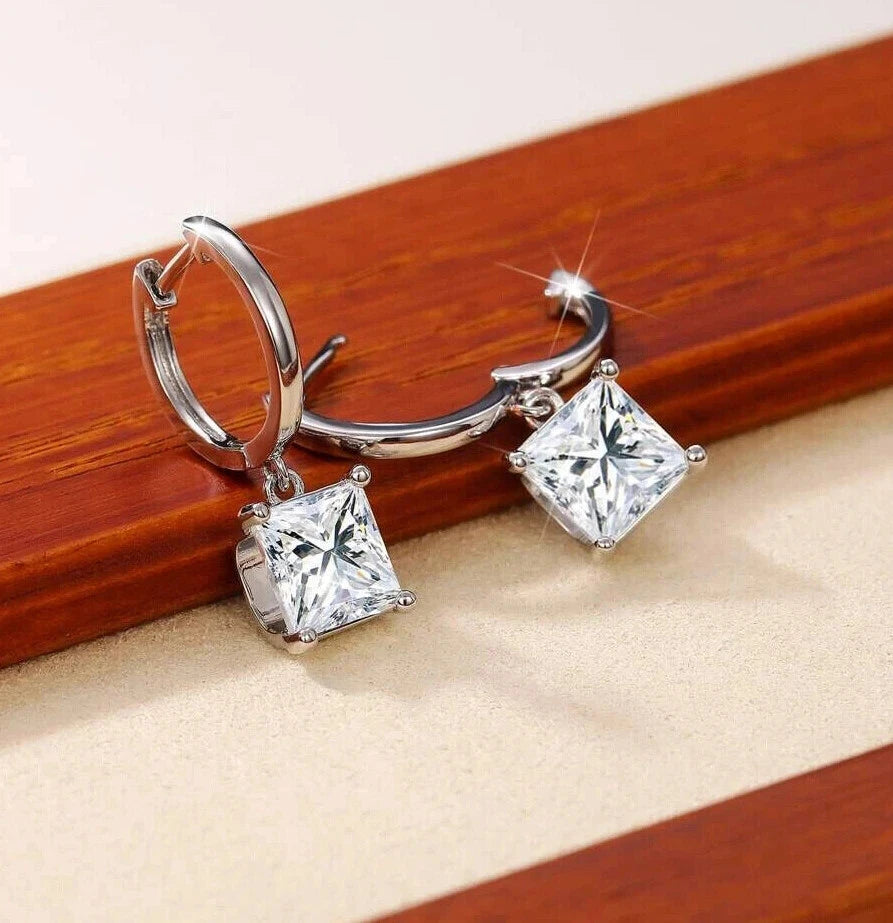 Square Zircon Hanging Earrings KK Labib