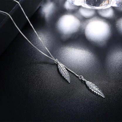Two Leaf Pendant Necklace KK Labib
