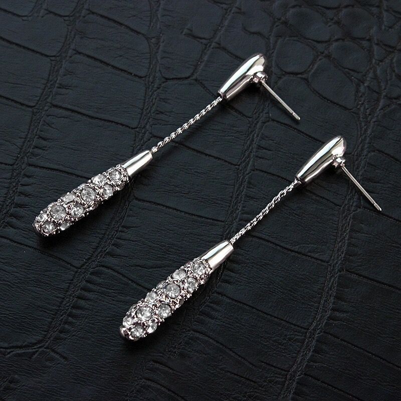 Hanging Tassel Drop Stud Earrings