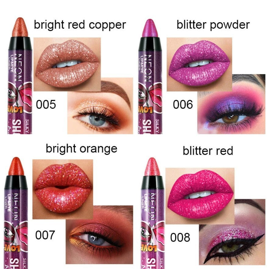 Smooth Blend able Beauty Cosmetic Tool Eyeshadow & Lipstick Pen 2 in 1 Dual Gift