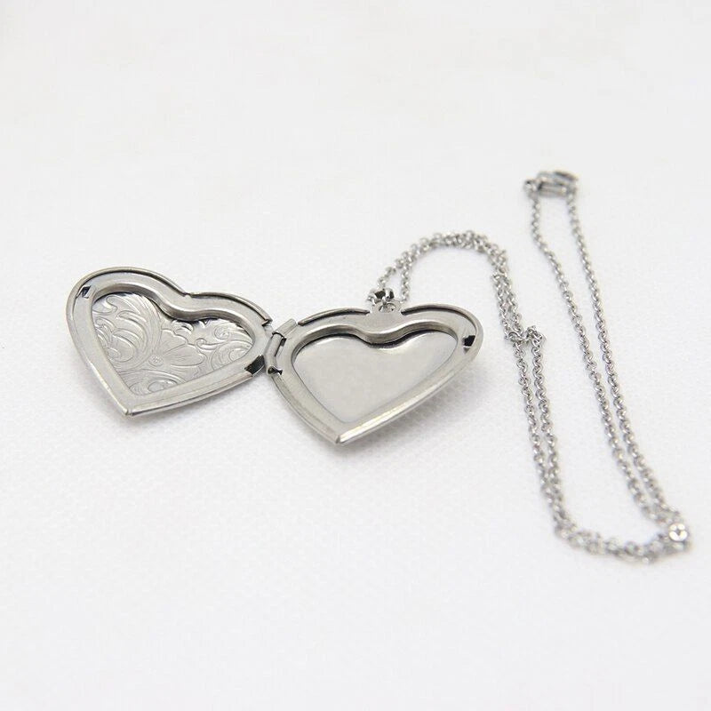 925 Heart Picture Pendant Necklace KK Labib