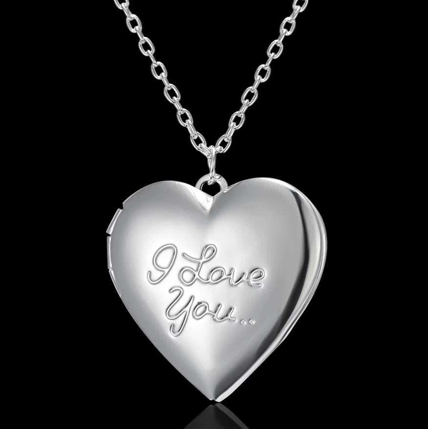 925 Heart Picture Pendant Necklace KK Labib