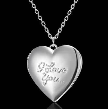 925 Heart Picture Pendant Necklace KK Labib