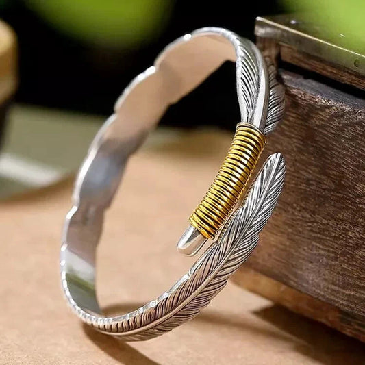 Vintage One Piece Feather Bracelet. KK Labib