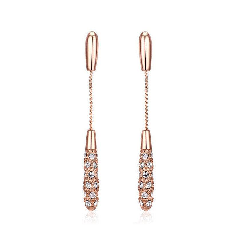 Hanging Tassel Drop Stud Earrings