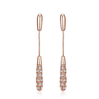 Hanging Tassel Drop Stud Earrings