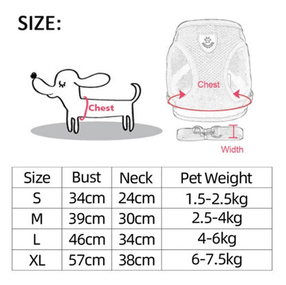 Pet Cat Dog Harness Vest Walking Lead Leash for Cat Puppy Dogs Collar Adjustable