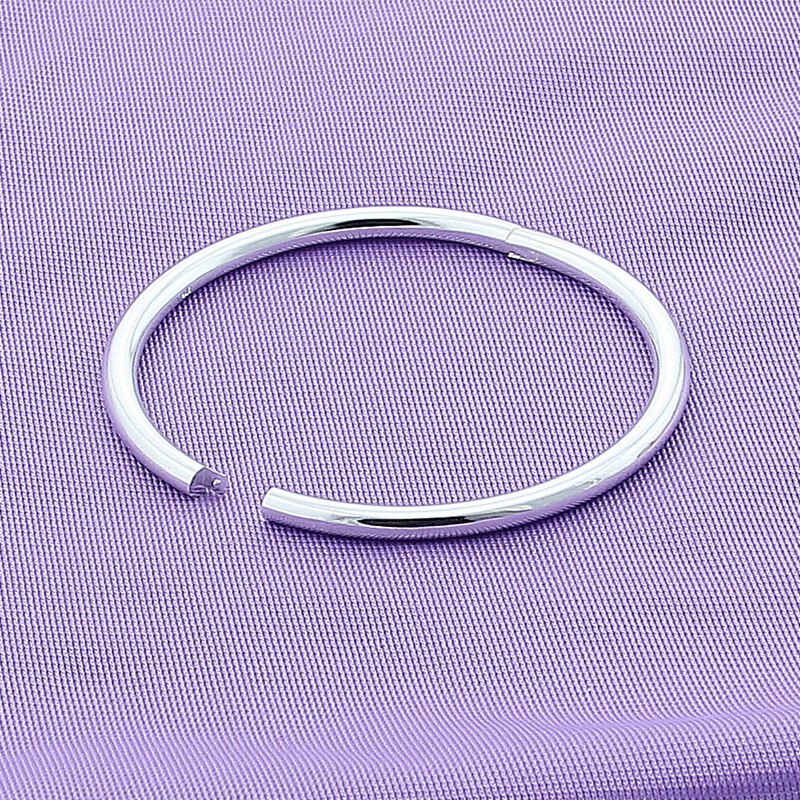 925 Silver Bracelet Plain Glassy Silver Bangles For Women Party Jewelry Gift