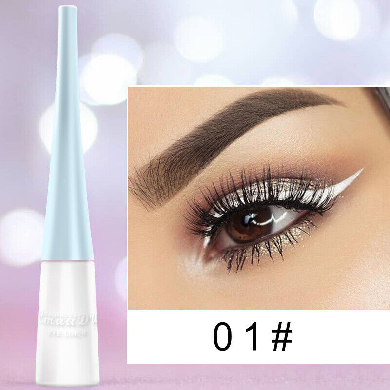 Waterproof Liquid Eyeliner Beauty Matte Glitter Pen Pencil Makeup 33 Colors UK