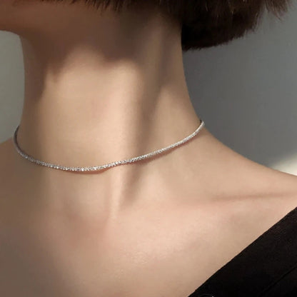 Gypsophila Clavicle Chain Necklace and Bracelet Set