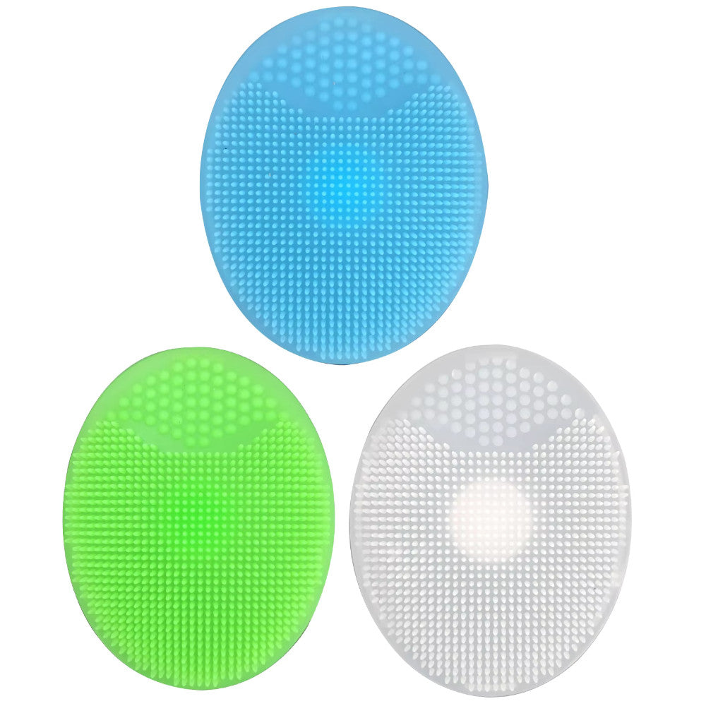 3 Facial Cleansing Silicone Scrubber Set