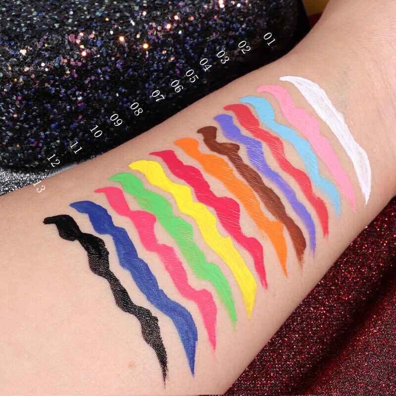 Waterproof Liquid Eyeliner Beauty Matte Glitter Pen Pencil Makeup 33 Colors UK