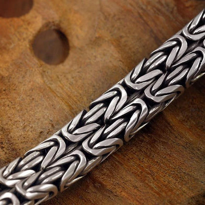 Double Headed Viking Dragon Scale Link Bangle