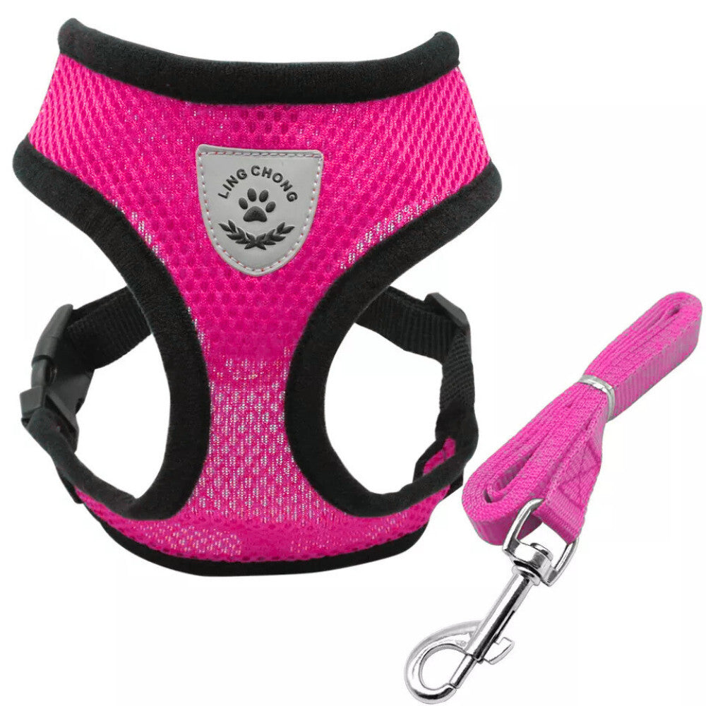 Pet Cat Dog Harness Vest Walking Lead Leash for Cat Puppy Dogs Collar Adjustable