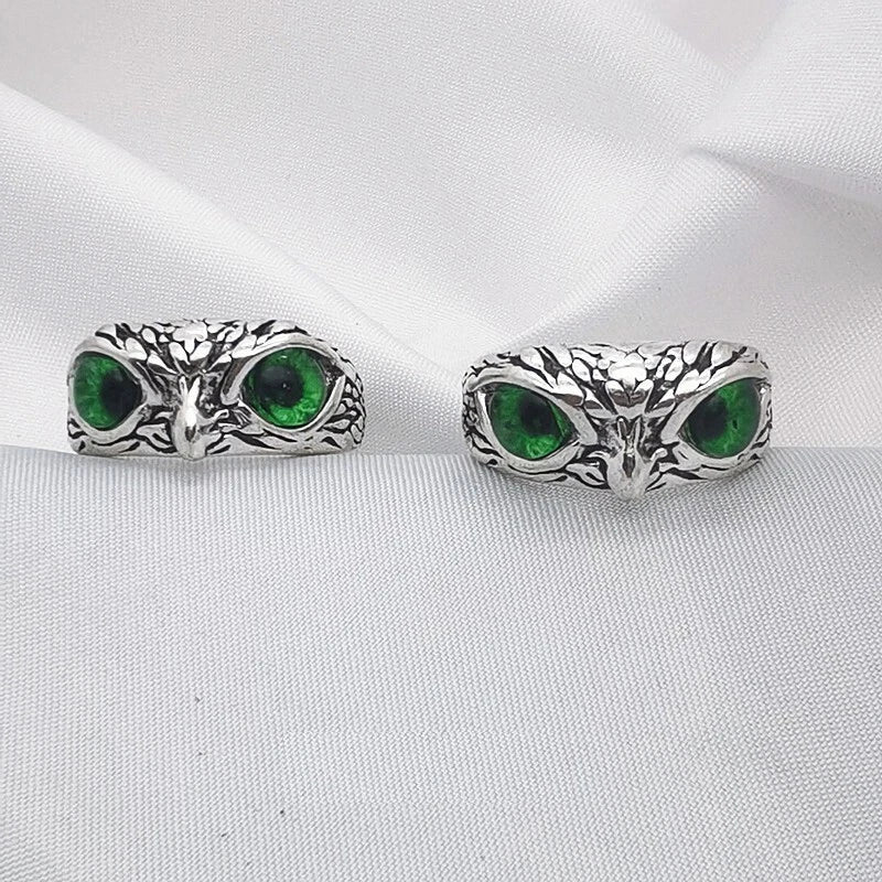 Open Adjustable Retro Devil Eye owl Ring KK Labib