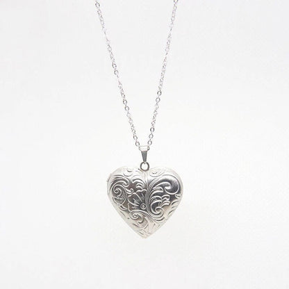 925 Heart Picture Pendant Necklace KK Labib