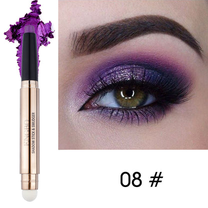 Glitter Shimmer Eyeshadow Stick Cream Long Lasting Waterproof Non-Smudge Makeup