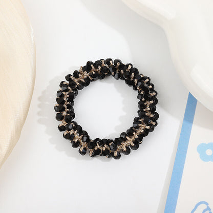 Crystal Pearl Elastic Rope Ponytail Hair Band