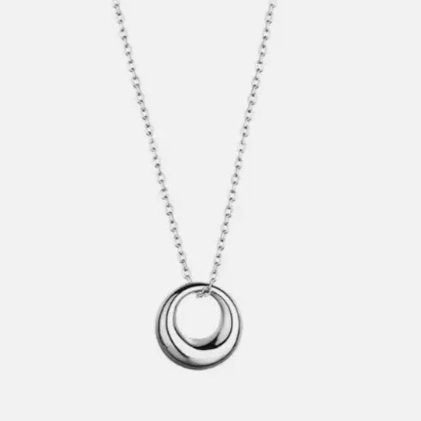 Silver Circle Pendant Chain
