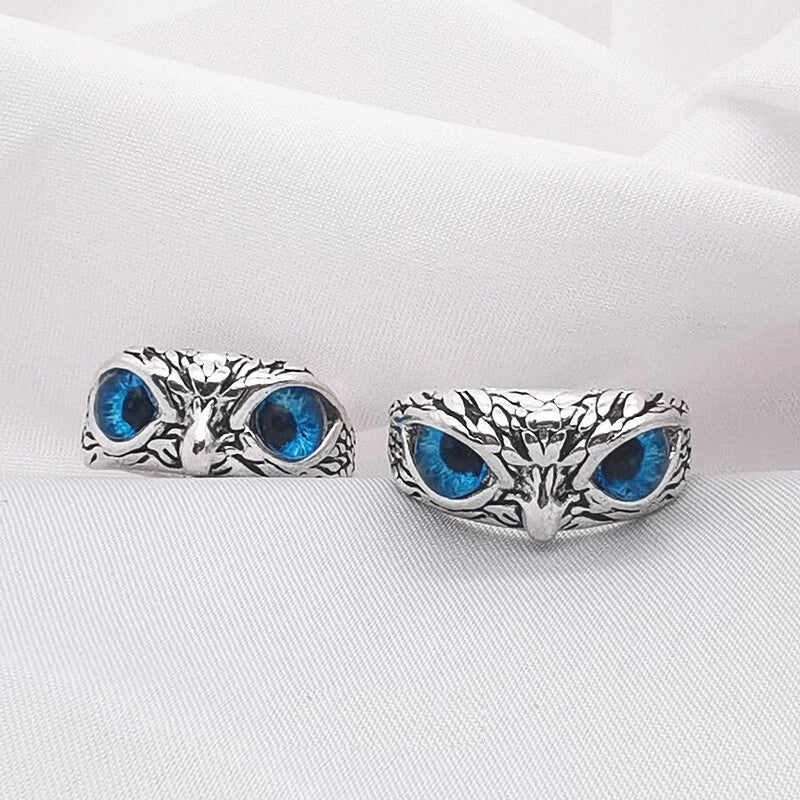 Open Adjustable Retro Devil Eye owl Ring KK Labib