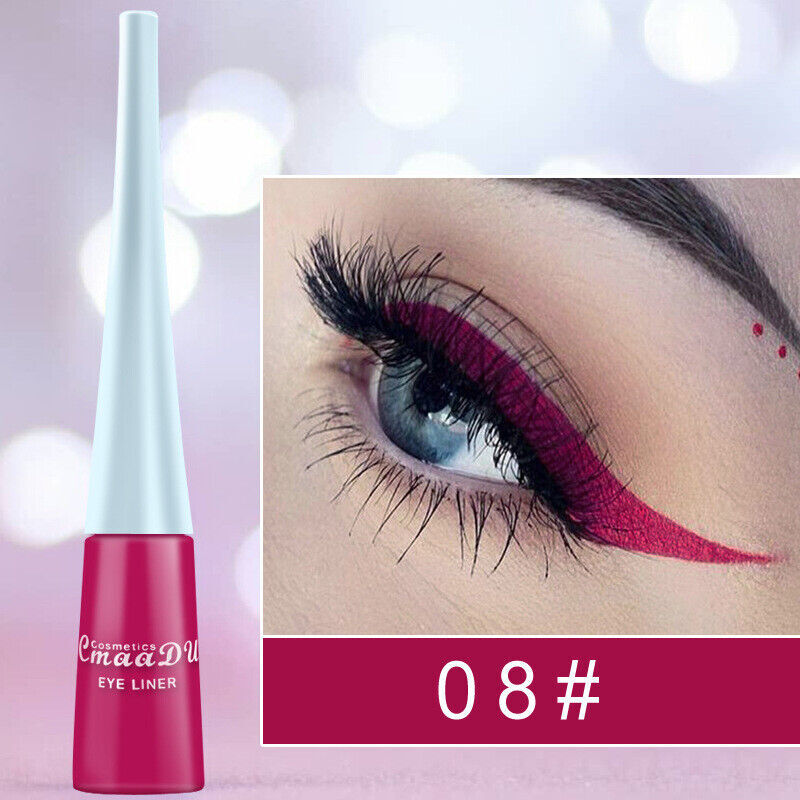 Waterproof Liquid Eyeliner Beauty Matte Glitter Pen Pencil Makeup 33 Colors UK