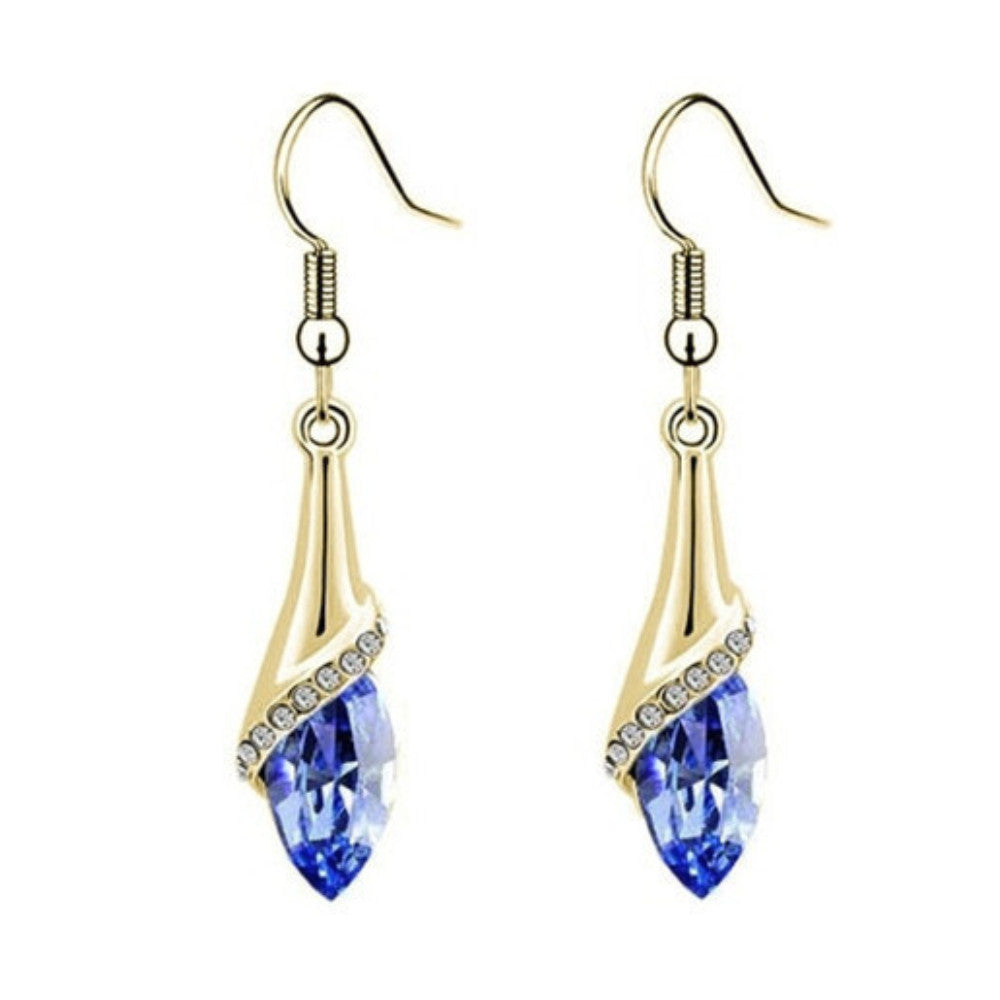 Dangle Leaf Earrings Teardrop