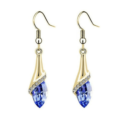 Dangle Leaf Earrings Teardrop