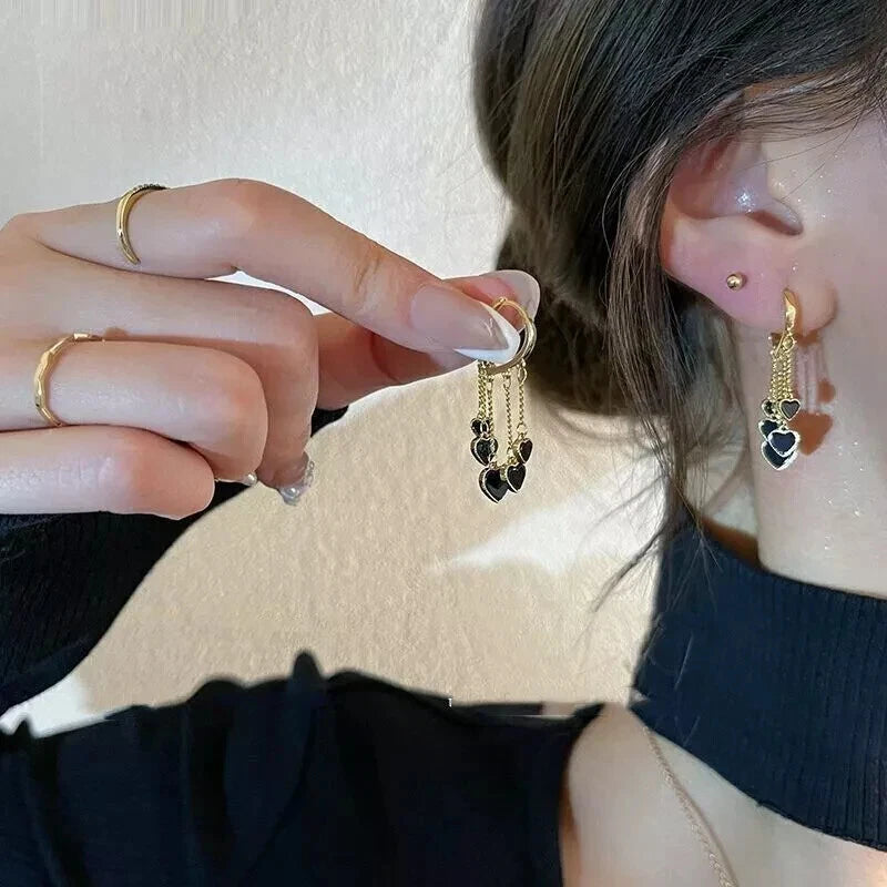 Heart Tassel Earrings KK Labib