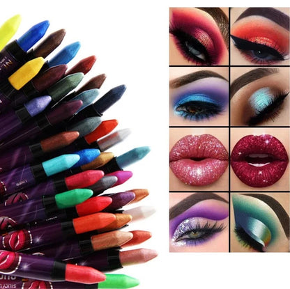 Smooth Blend able Beauty Cosmetic Tool Eyeshadow & Lipstick Pen 2 in 1 Dual Gift